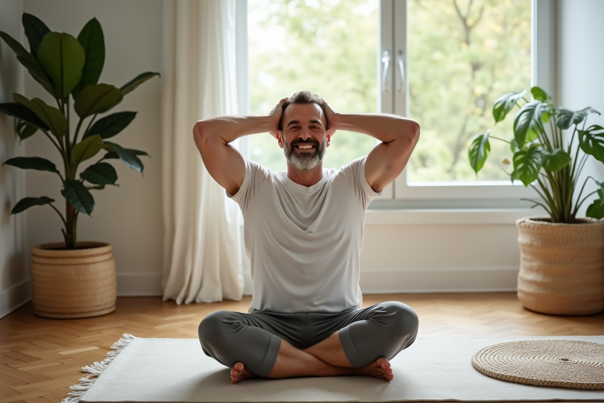 Homme après massage en train de s